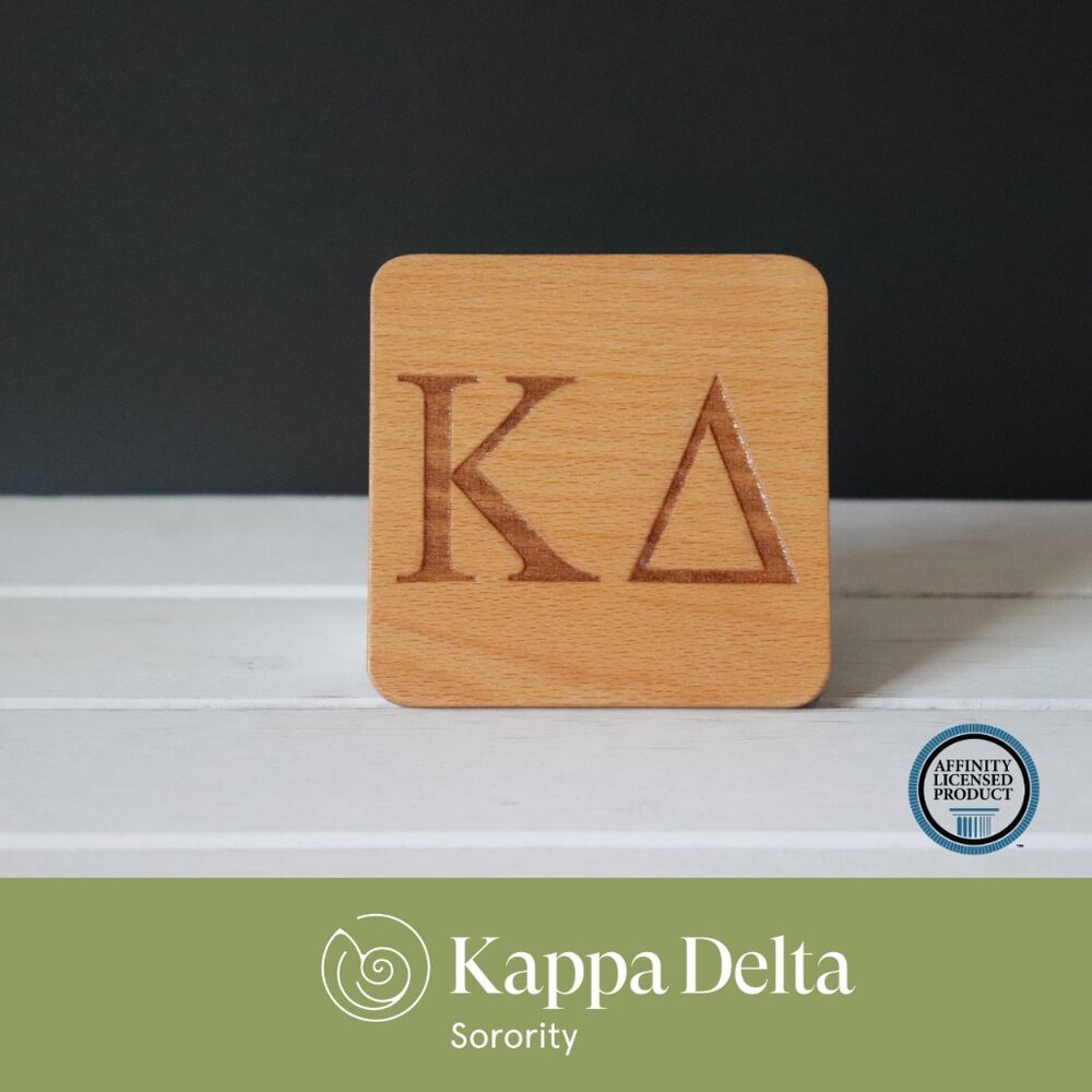Kappa Delta Greek Letters (Set of 4 Coasters)